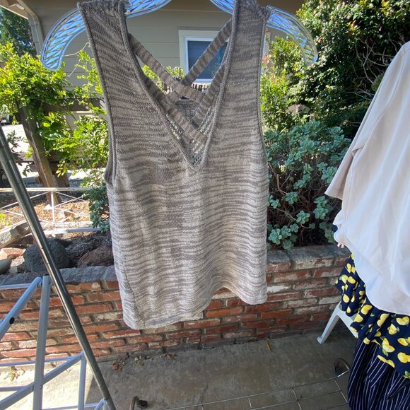 Lucky Brand Crochet Detail Knit Tank Top – Size Small - Picture 4 of 6